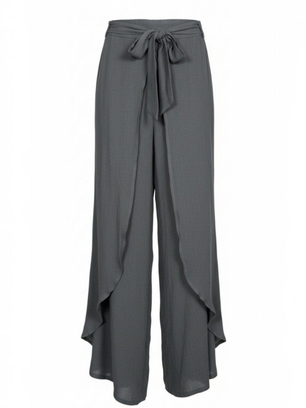 Gaya Tie-Waist Ruffle Wide-Leg Pants